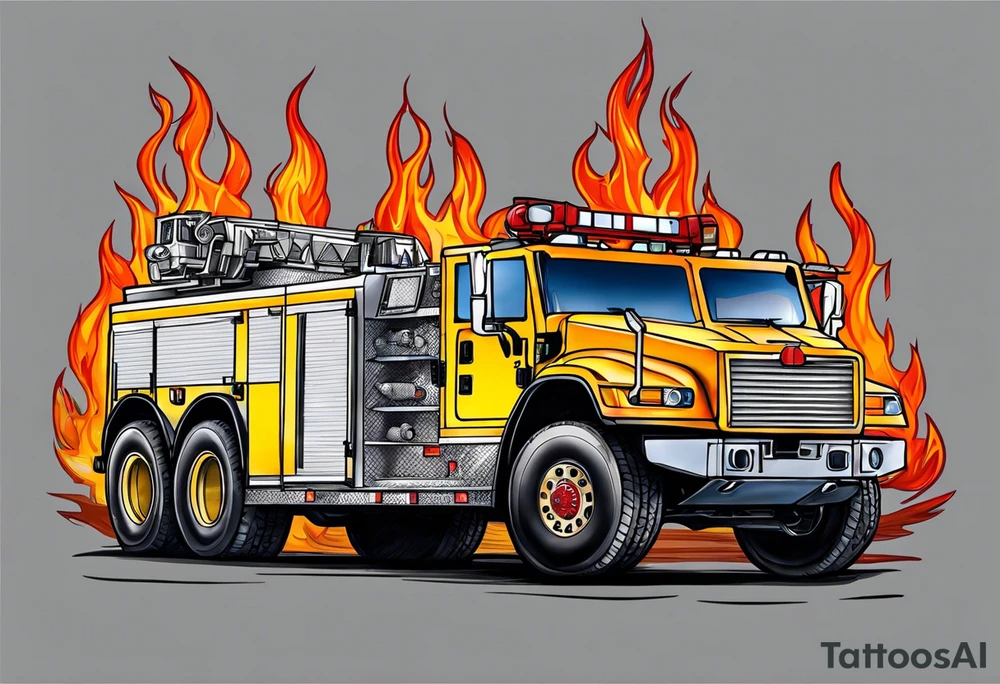 fire engine and humvee tattoo idea
