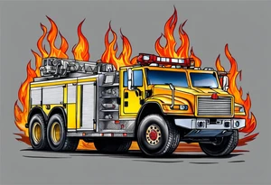 fire engine and humvee tattoo idea