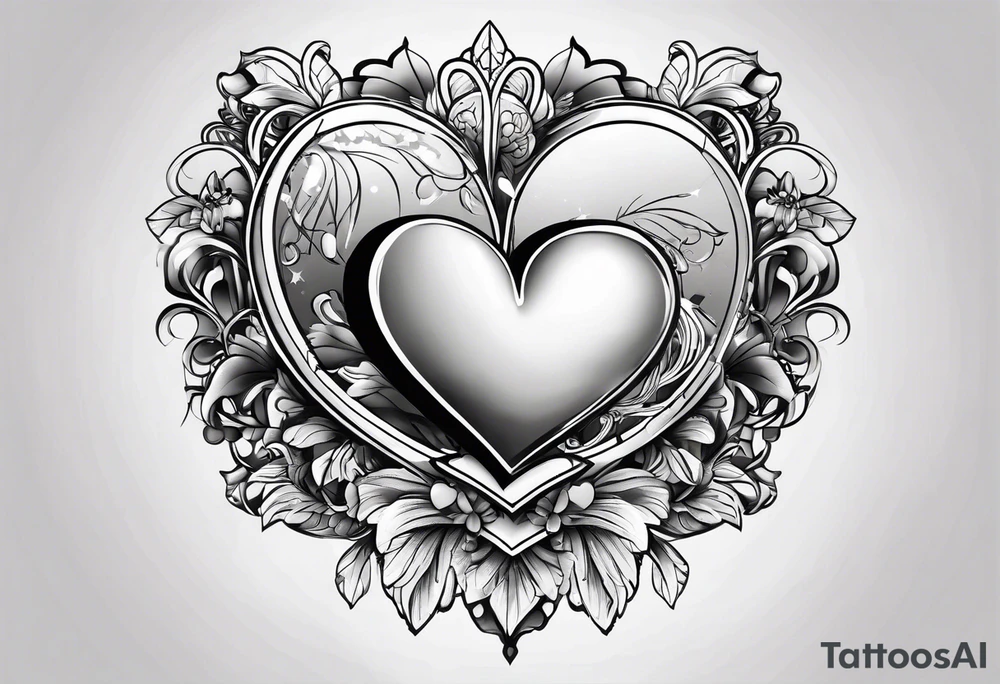 Q with a heart tattoo idea