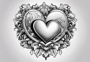 Q with a heart tattoo idea