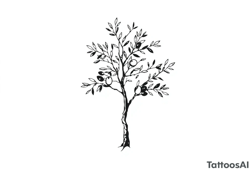 Olive tree tattoo idea