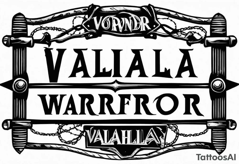 Wounded warrior valhalla barb wire prison tattoo idea