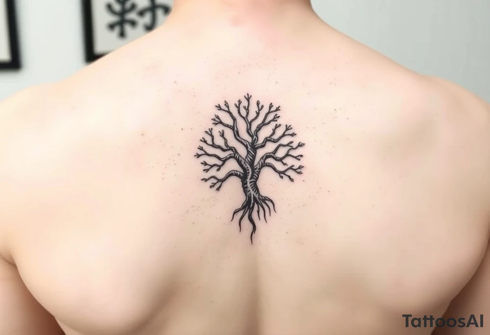 oroboros and tree of life tattoo idea