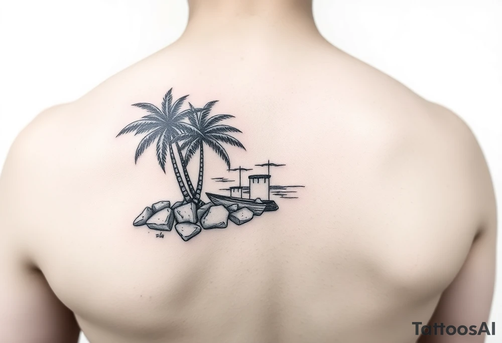 beach themed stamp tattoos tattoo idea