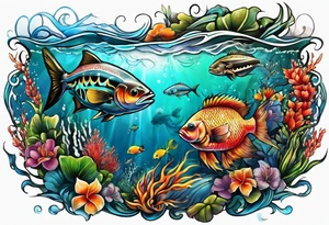Spearfishing tattoo idea