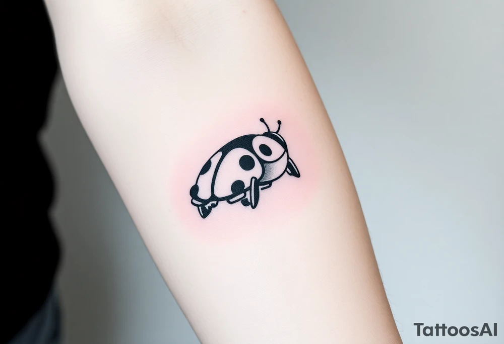 animal Ladybug driving car tattoo idea