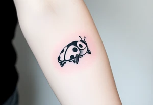 animal Ladybug driving car tattoo idea