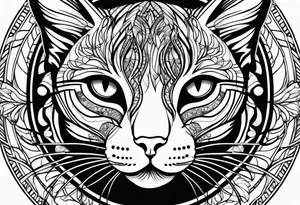Striped cat tattoo idea