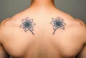 both january birth flowers that are dainty and fine line on the ribs tattoo idea