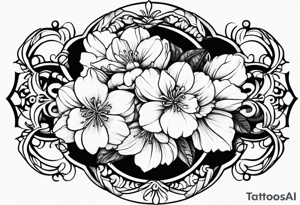 April birth flower infinity sign tattoo idea