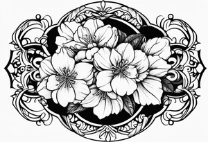April birth flower infinity sign tattoo idea