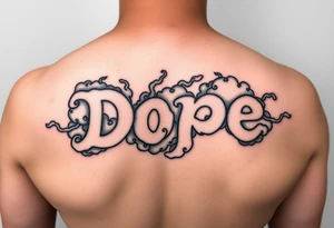 Dope spelled out in smoke
Clouds tattoo idea