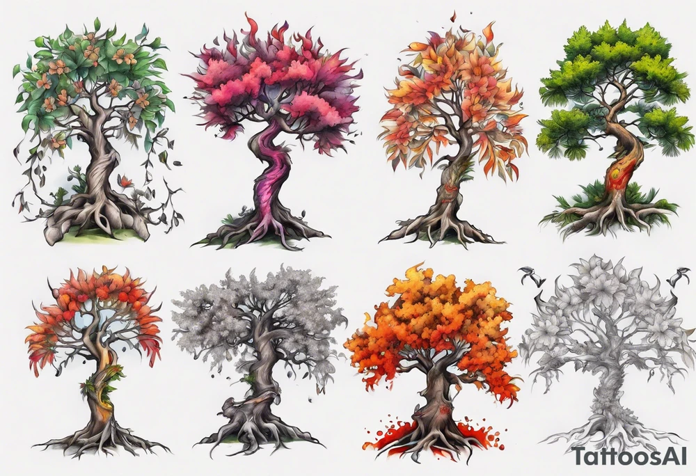 Flamboyant tree tattoo idea