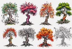 Flamboyant tree tattoo idea