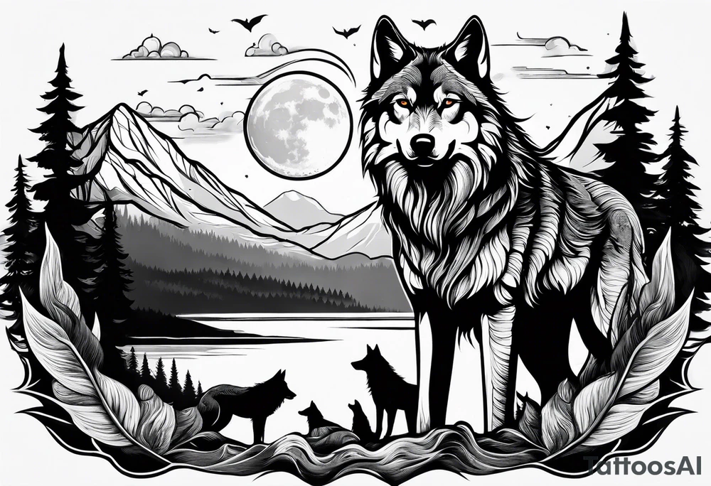 Moon
Wolves
Mountain tattoo idea