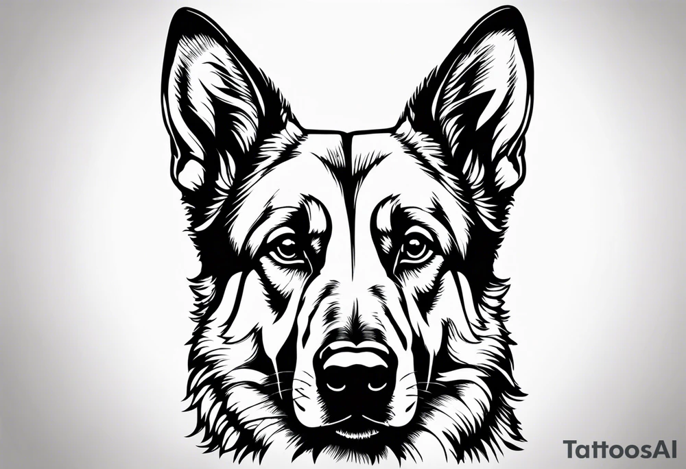 German shepherd ears tattoo idea