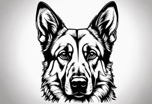 German shepherd ears tattoo idea