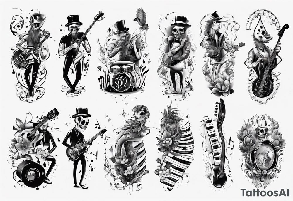 music band tattoo idea