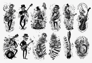 music band tattoo idea