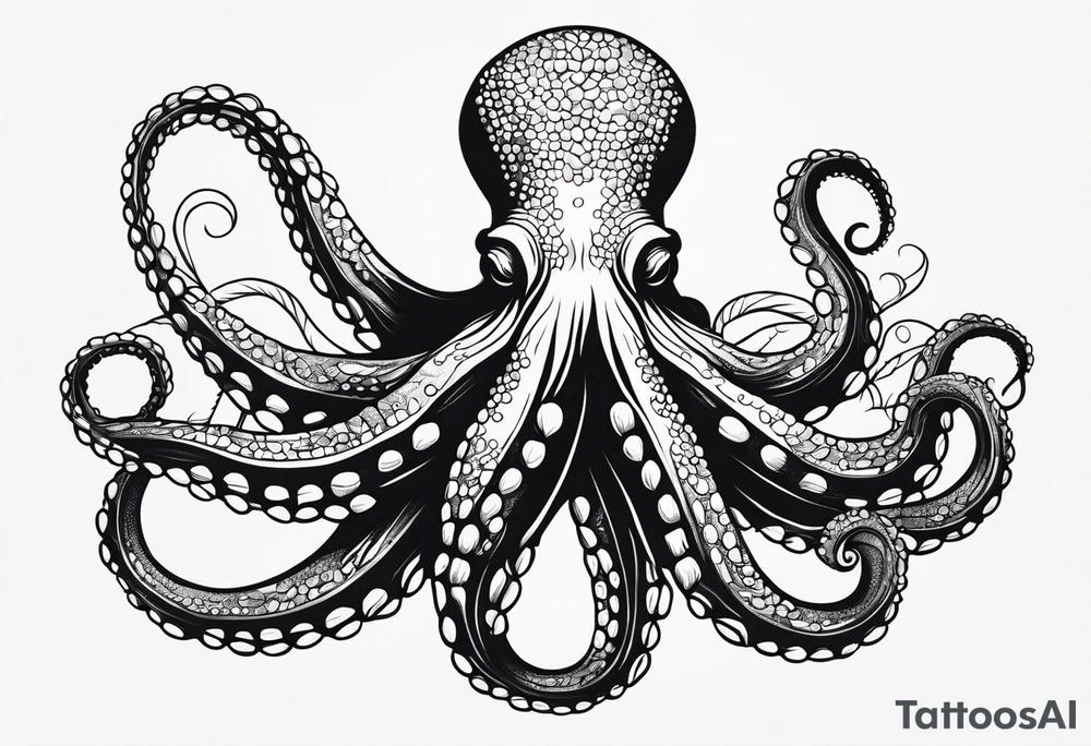 octopus with corn tattoo idea