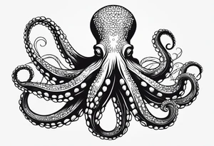octopus with corn tattoo idea
