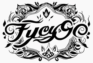 The word “fuego” in cursive with flames around it. tattoo idea