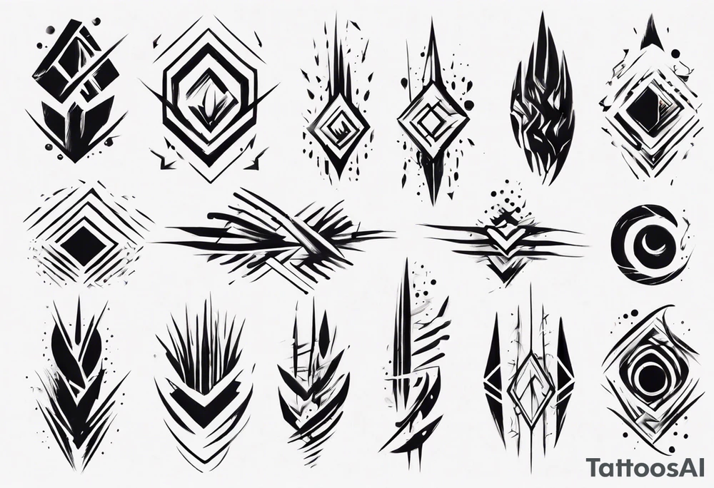 Brush stroke tattoo idea