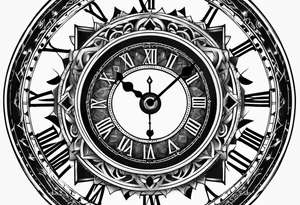 date dial tattoo idea