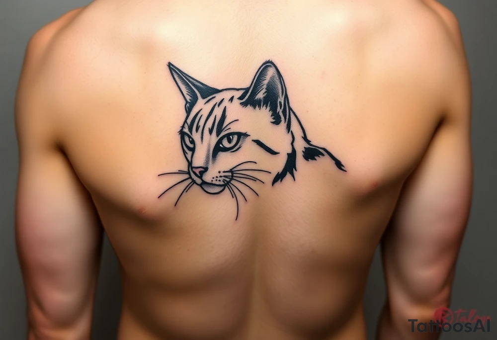 black cat tattoo idea