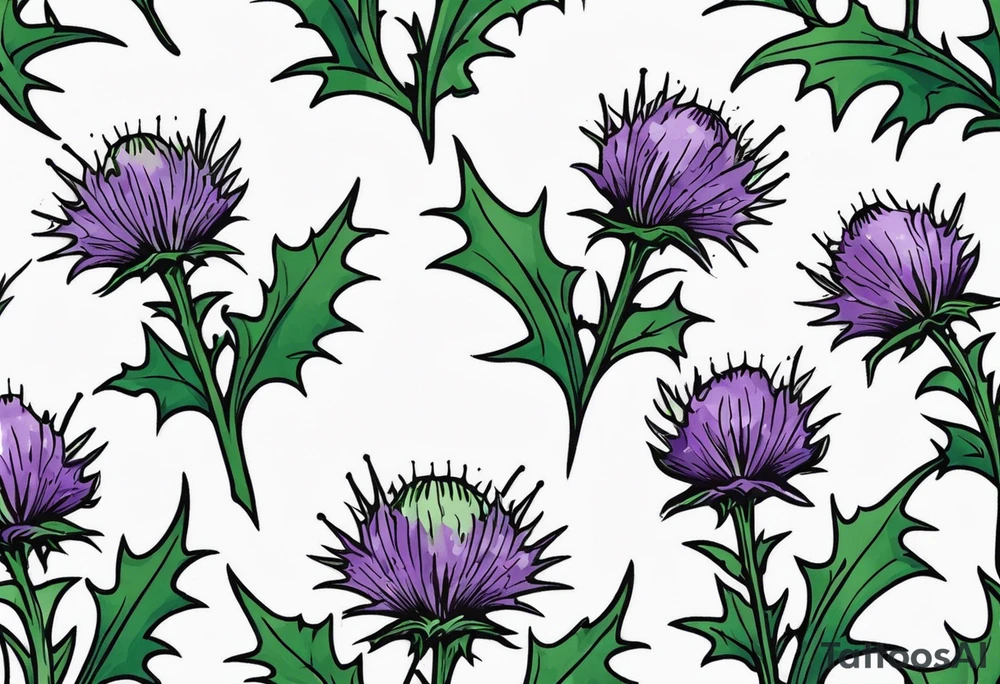 flower of Scotland thistle tattoo idea