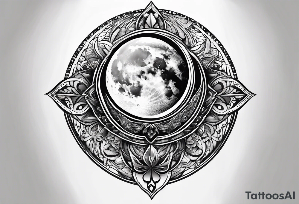 sacred moon tattoo idea