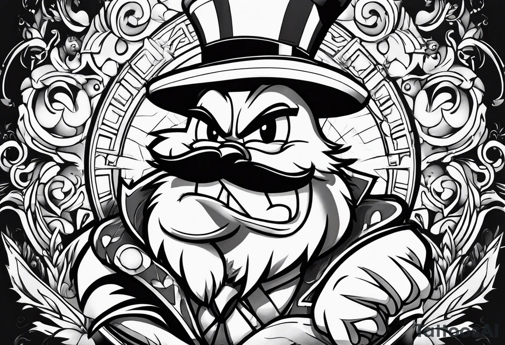 Taz mania the looney tunes character tattoo idea