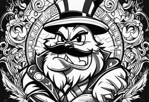 Taz mania the looney tunes character tattoo idea