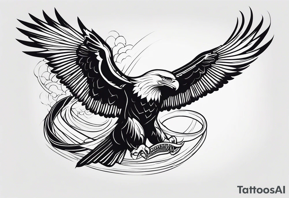 Slacic eagle fighting a snake tattoo idea