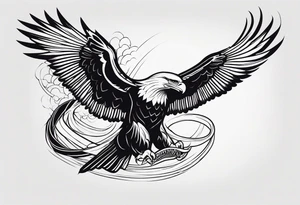 Slacic eagle fighting a snake tattoo idea