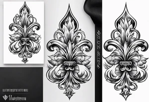 Fleur de lys de feu tattoo idea