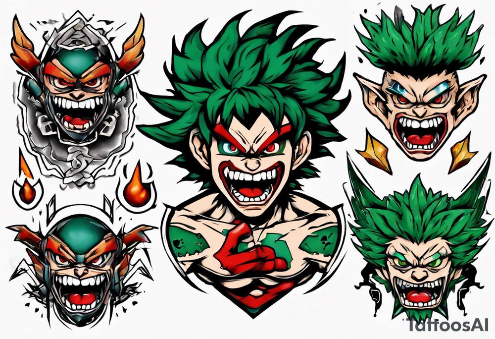 Deku angry tattoo idea