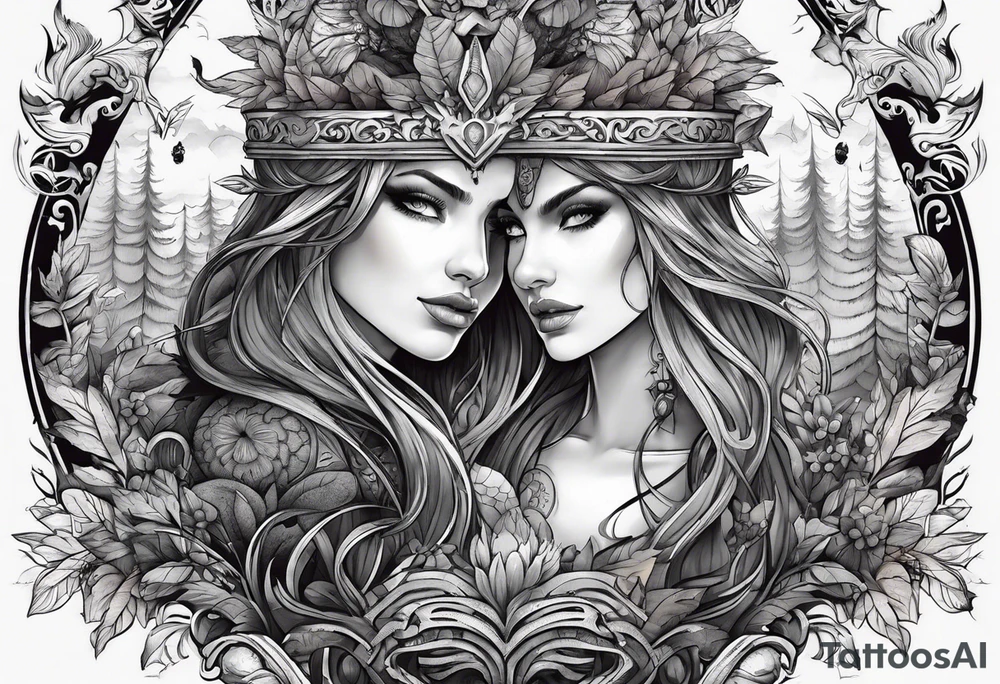 Big forest tattoo idea