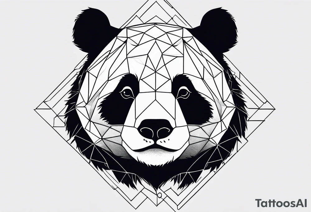 Make me a panda bear suring tattoo idea