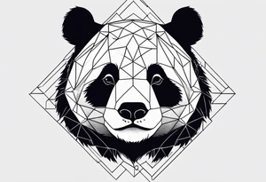 Make me a panda bear suring tattoo idea