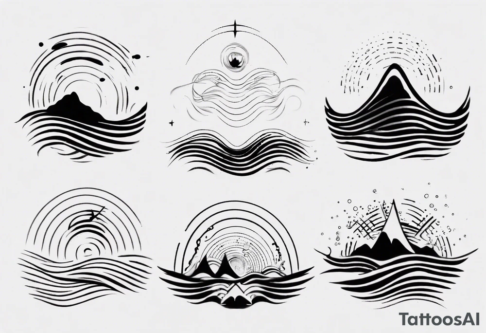God is in the soundwaves, clean, small tattoo idea
