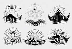 God is in the soundwaves, clean, small tattoo idea