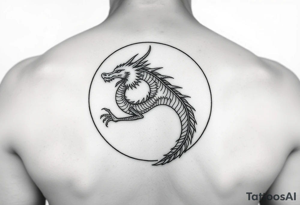 a circle formed by a dragon tattoo idea