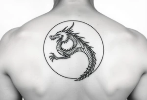 a circle formed by a dragon tattoo idea