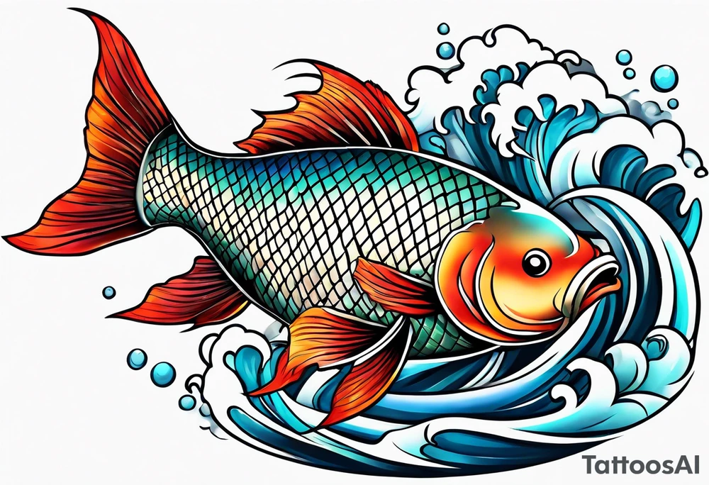 Coy fish tattoo idea