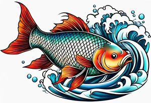Coy fish tattoo idea