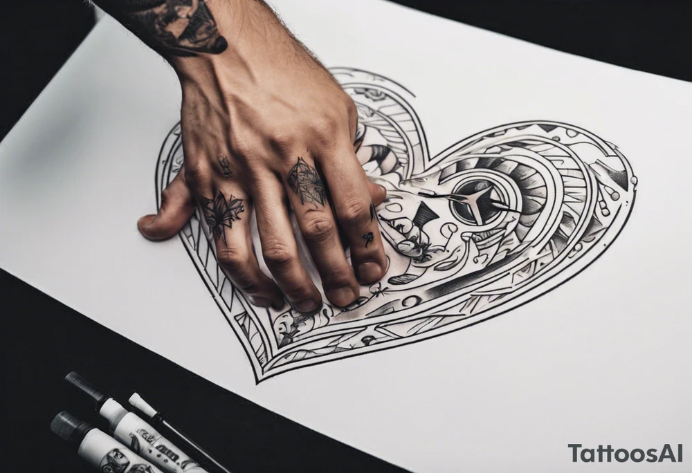 man getting a tattoo on his heart tattoo idea