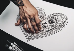 man getting a tattoo on his heart tattoo idea