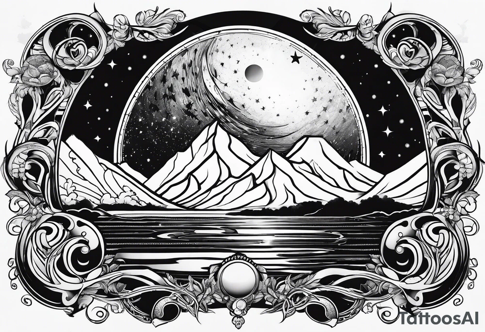 sacred moon tattoo idea