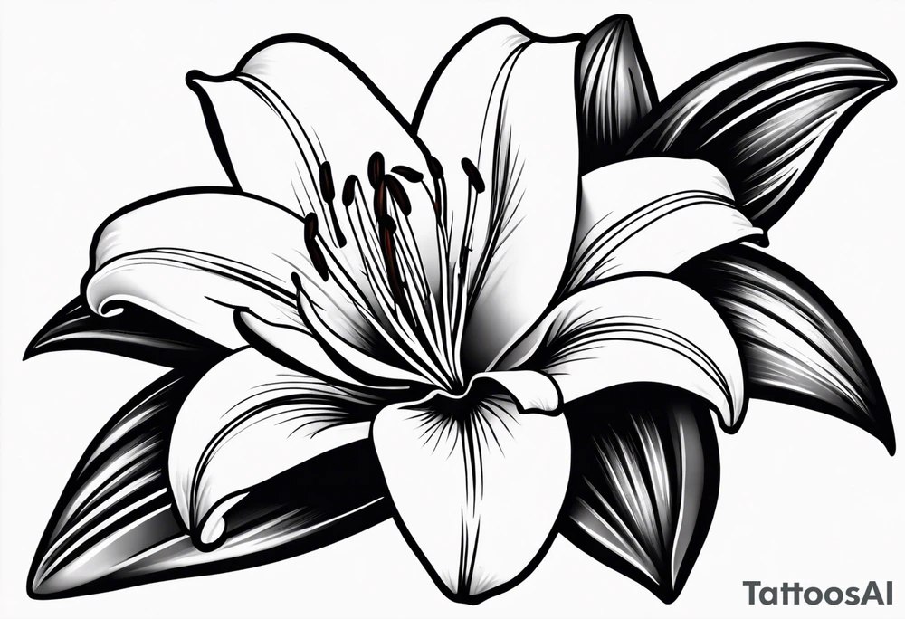 Small lily tattoo idea